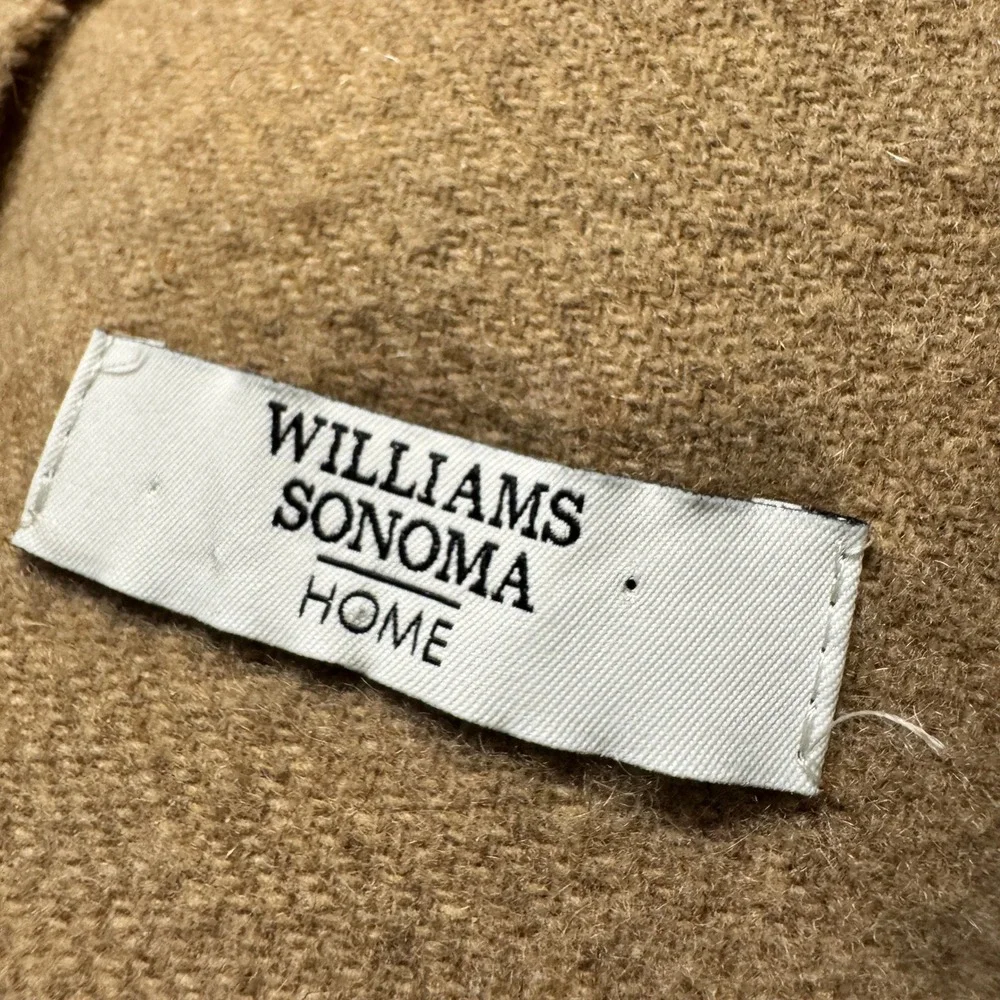 Williams Sonoma Throw Blanket Womens OS Fringe Camel Cashmere Classic